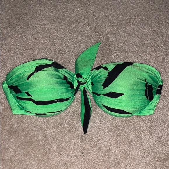 La Blanca Other - La Blanca Neon Green Abstract Print Bikini Top